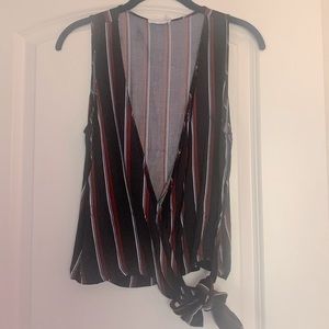 Wrap vest - navy stripe